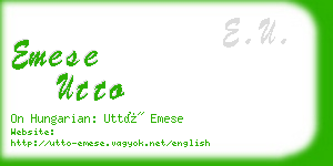 emese utto business card